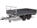 Remorque - 3500 KG - 3,30 M - Double essieux - Basculante - Avec rehausse aluminium