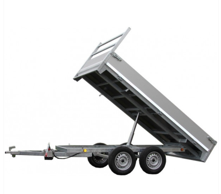 Remorque - 3500 KG - 3,00 M - Double essieux - Basculante - Avec grillage