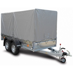 Remorque - 2000 KG - 3,00 m - Double essieux - Bâchée